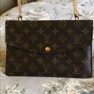 Gold chain crossbody straps replacement for bag.